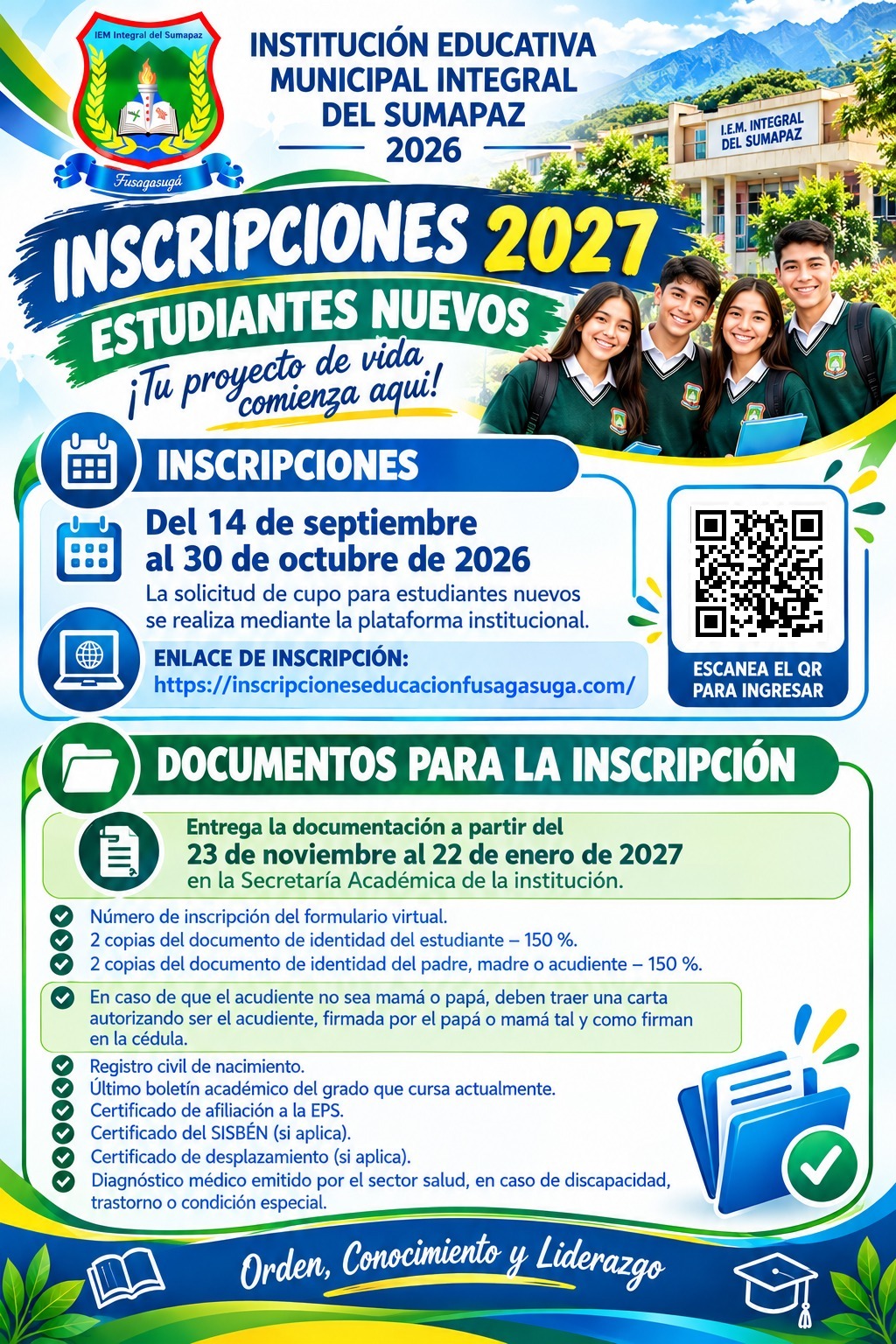 Inscripciones 2027 estudiantes nuevos